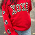 Checkered XOXO Red Sweatshirt