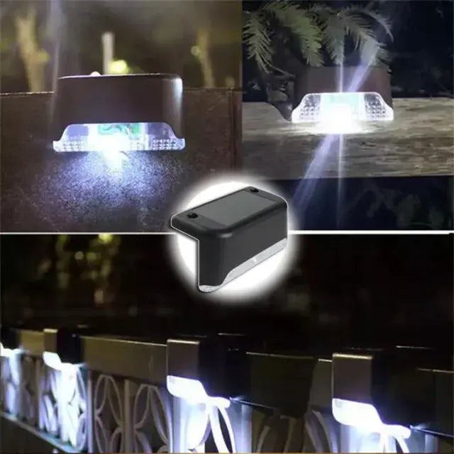 Warm White LED Solar Step Lamp