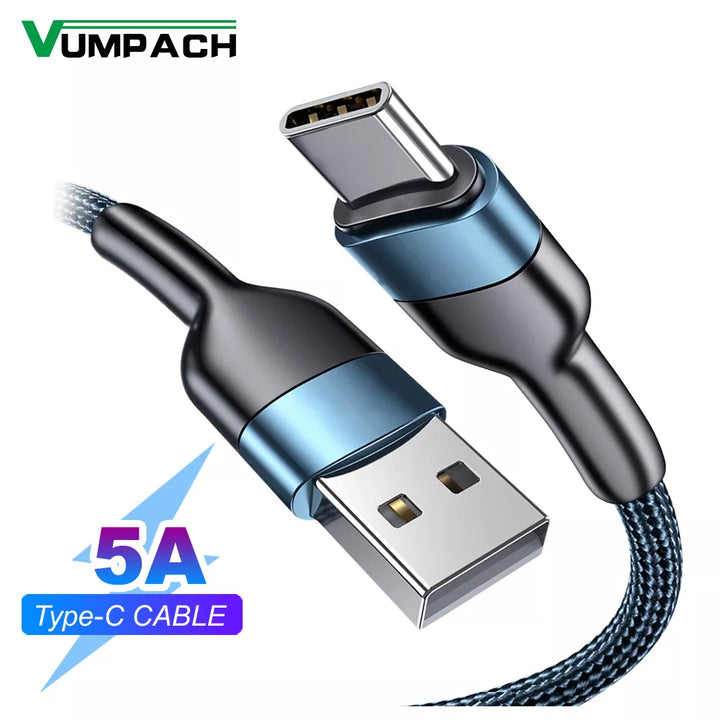 USB-C cable for fast charging and data transfer, suitable for Samsung Galaxy S21, S20, A51, Xiaomi Mi 10, Redmi Note 9S, and 8T devices.