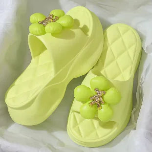 High Platform Slippers Women’s Solid Color Thick Sole Sandals